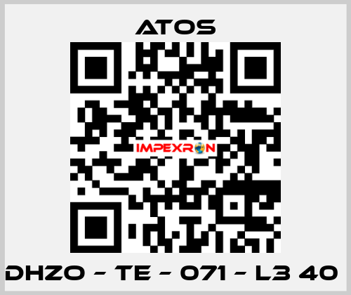 DHZO – TE – 071 – L3 40  Atos