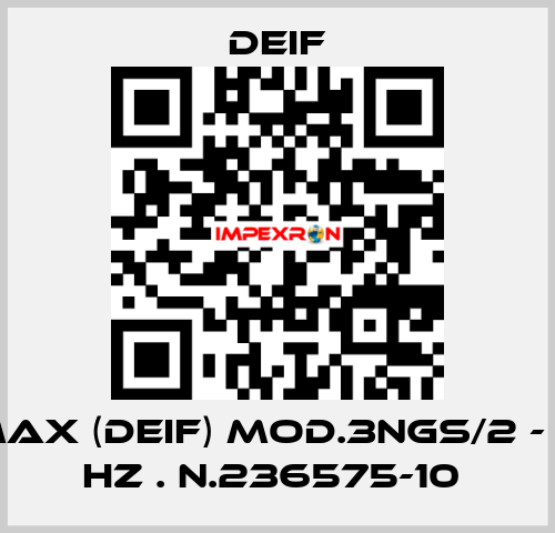 GEPIMAX (DEIF) MOD.3NGS/2 - 40/70 HZ . N.236575-10  Deif