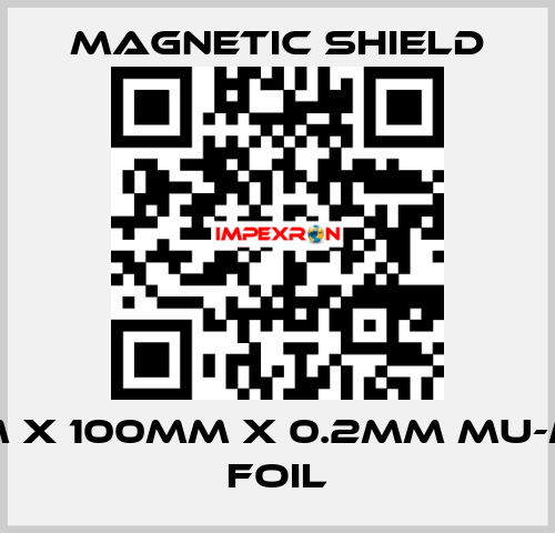 100mm x 100mm x 0.2mm Mu-metal Foil Magnetic Shield