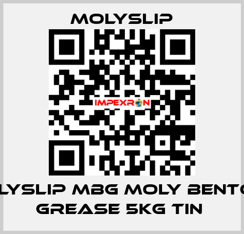 Molyslip MBG Moly Bentone Grease 5Kg Tin  Molyslip