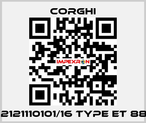 Nr. 2121110101/16 Type ET 88 PR Corghi