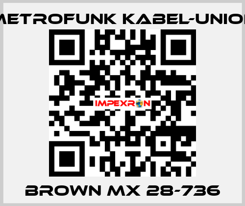 Brown MX 28-736 METROFUNK KABEL-UNION