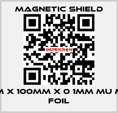 100mm x 100mm x 0 1mm Mu metal Foil Magnetic Shield