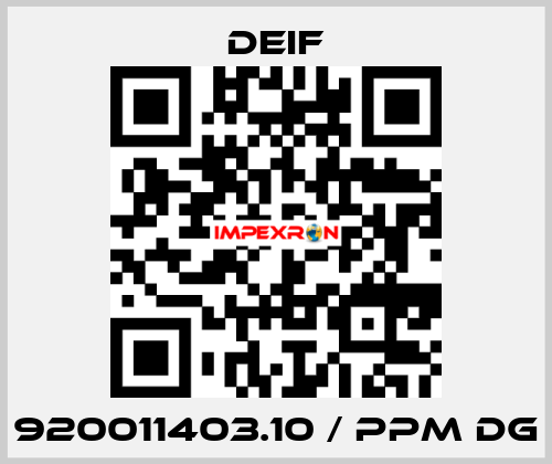 920011403.10 / PPM DG Deif