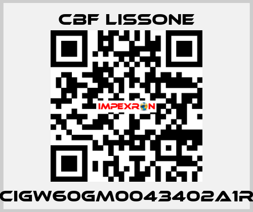 CIGW60GM0043402A1R CBF LISSONE