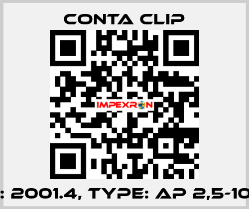 P/N: 2001.4, Type: AP 2,5-10 BK Conta Clip