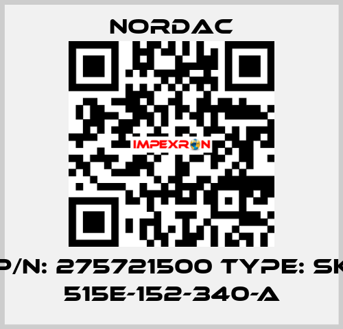 P/N: 275721500 Type: SK 515E-152-340-A NORDAC