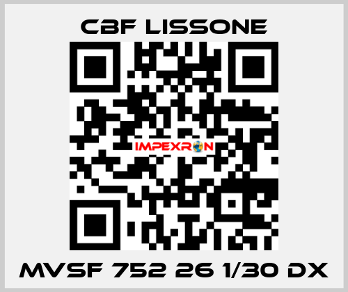 MVSF 752 26 1/30 DX CBF LISSONE