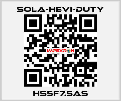 HS5F7.5AS Sola-Hevi-Duty