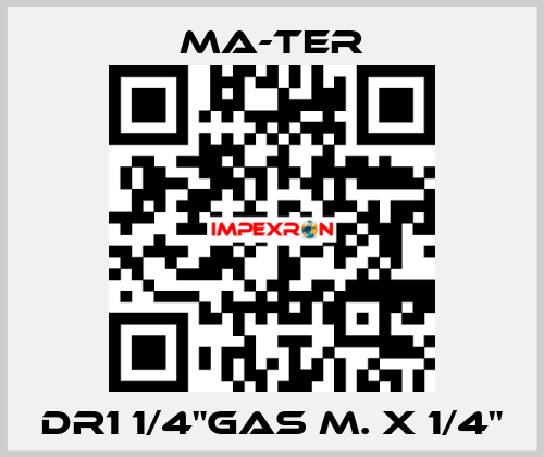 DR1 1/4"gas M. x 1/4" MA-TER