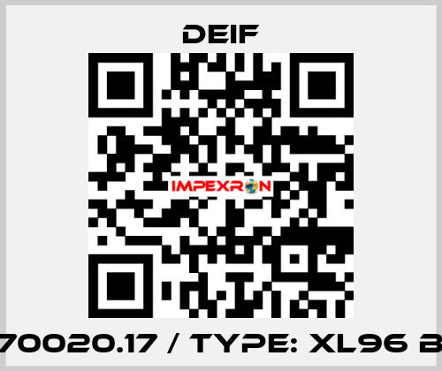 2951170020.17 / Type: XL96 black Deif