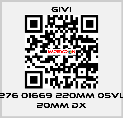 01011276 01669 220mm 05VL REF 20mm DX Givi