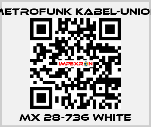 MX 28-736 white METROFUNK KABEL-UNION