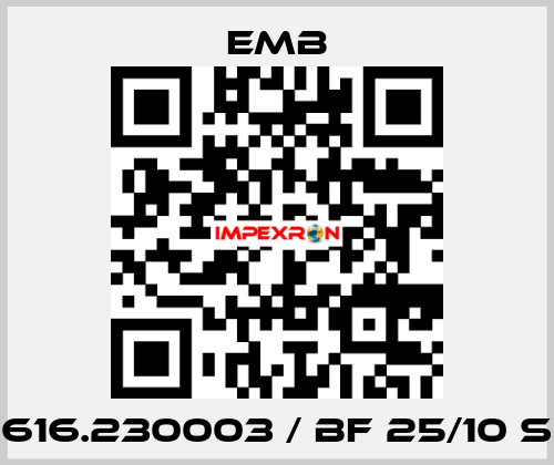 616.230003 / BF 25/10 S Emb