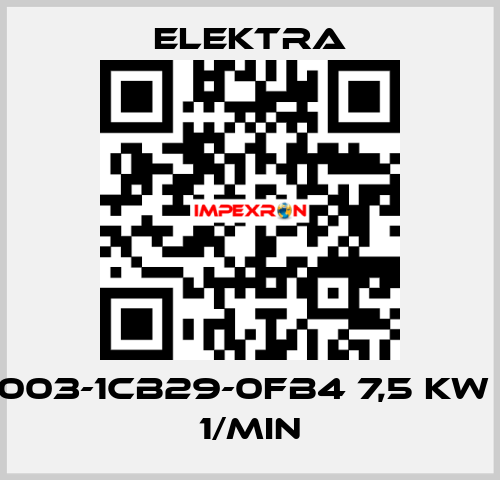 1TZ9003-1CB29-0FB4 7,5 kW 1800 1/min ELEKTRA