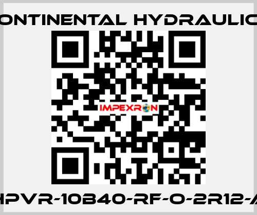 HPVR-10B40-RF-O-2R12-A Continental Hydraulics