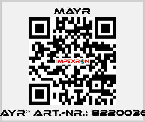 mayr® Art.-Nr.: 8220036-1 Mayr