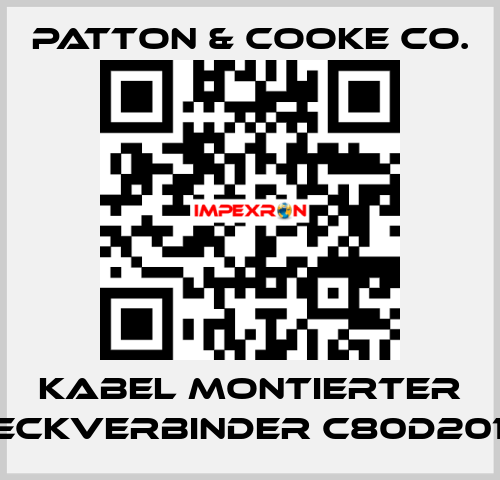 Kabel montierter Steckverbinder C80D2016x Patton & Cooke Co.