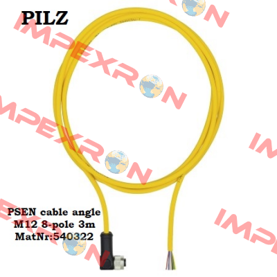 PSEN cable angle M12 8-pole 3m MatNr:540322 Pilz