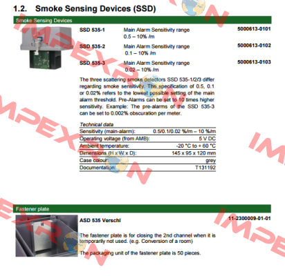 Type: SSD 535-3 / 11-2000010-01-01 Hekatron