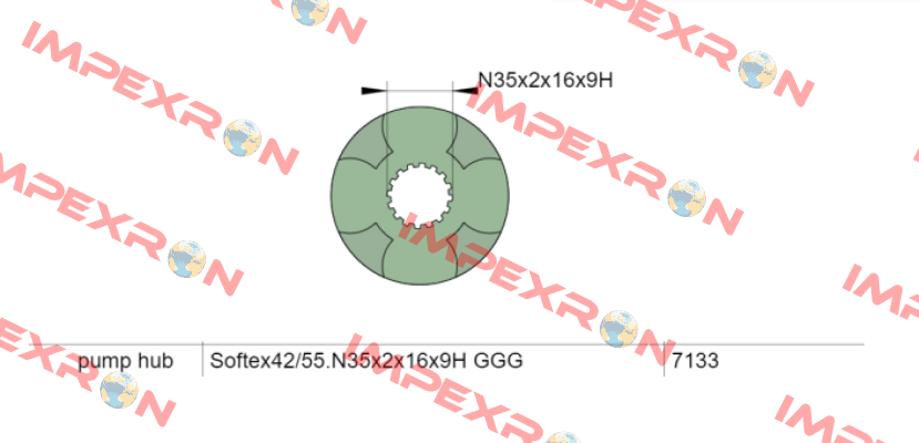 42/55A-N35x2 GGG/ DIN 5480 Softex