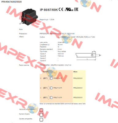 PFA9067A0025020 Ter Tecno Elettrica Ravasi