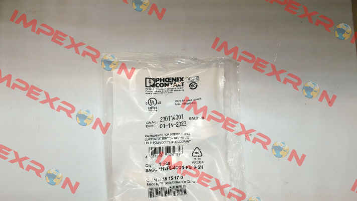 SACC-M12FS-4CON-PG 9-SH, ORDER NO: 1515170 Phoenix Contact