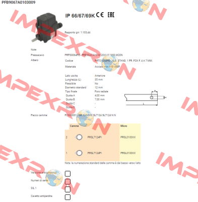 PFB9067A0103009 Ter Tecno Elettrica Ravasi