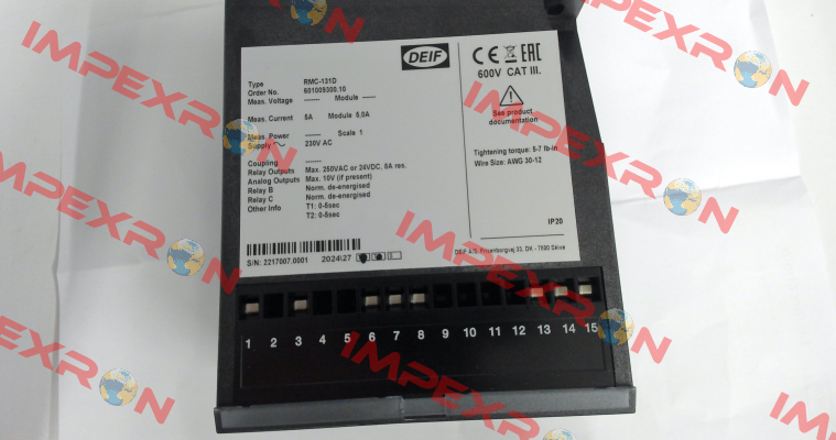 2913160660 02 / RMC-131D - AC supply Deif