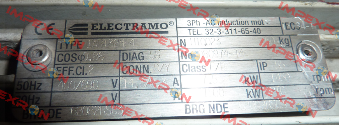 Connection box complete for 1AR132M-4  Electramo