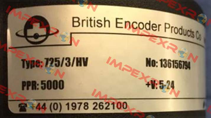 725/3-S-F1-5000-Q-HV-2-SY-ST-IP50 British Encoder