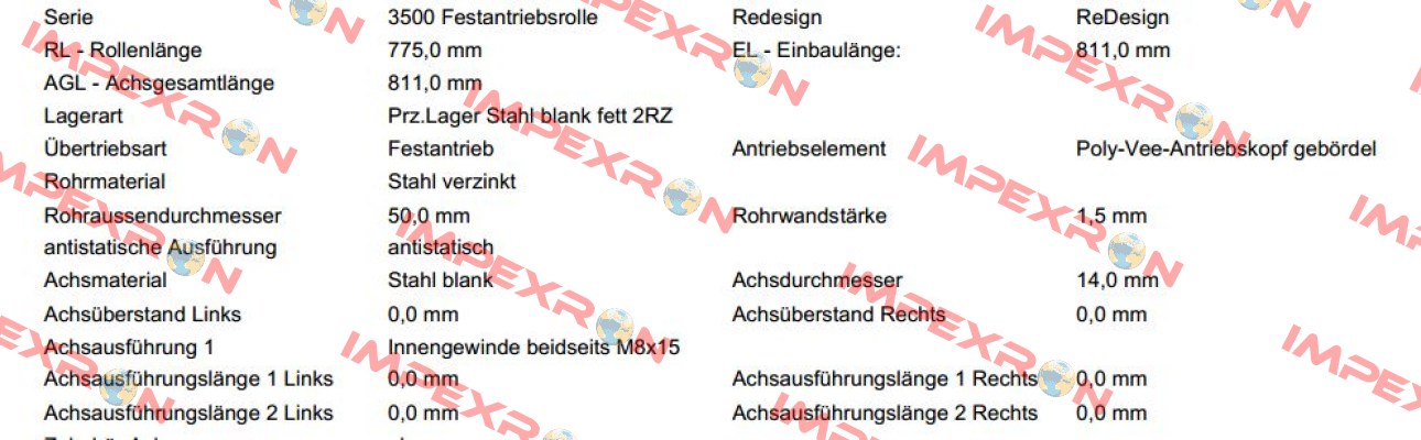 RD-35VFJAAN7X RL:775; AGL:811  Interroll