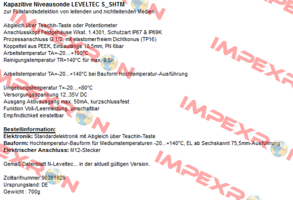  LEVELTEC S-SHTM  Hengesbach