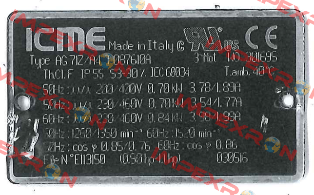 AG 71Z/A4 T 0876110A  Icme Motor