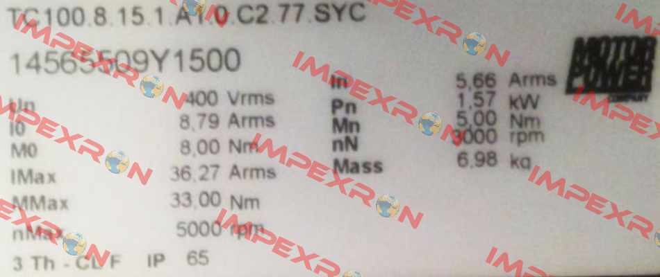 14565509Y1500  Motor Power