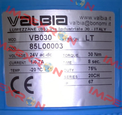 85L00003 VB030 Valbia