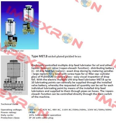 MET.H 3000.4 (Art.Nr.0311 11 0240 04 0) Uni-Oeler