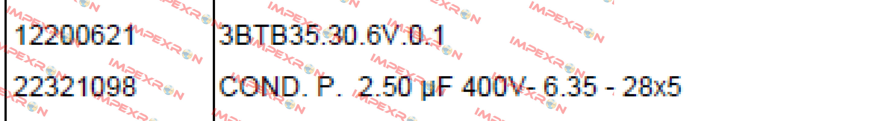 capacitor for  3BTB 35-30-6V-0 Elco