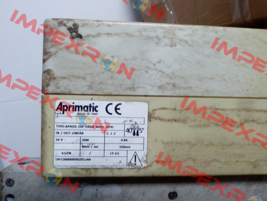 Type: APRI55 24V OXAR MOD. APRI Aprimatic