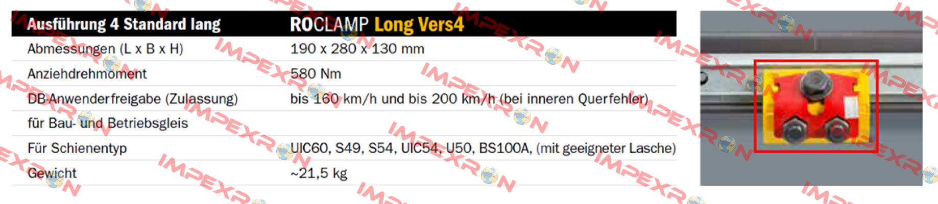 9806805004, Type: ROCLAMP Long Vers4 Robel