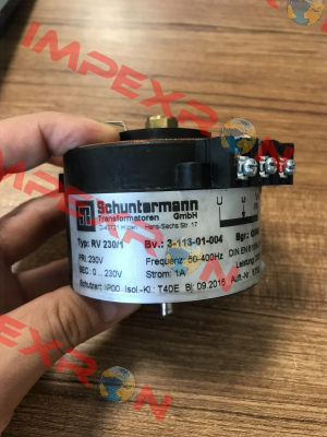 RV 230/1 G0045 230/0-230V 1A Schuntermann Transformatoren