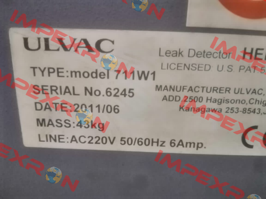 Model 711W1 ULVAC