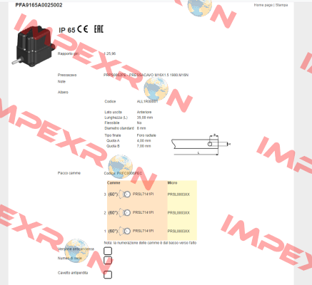 PFA9165A0025002 Ter Tecno Elettrica Ravasi