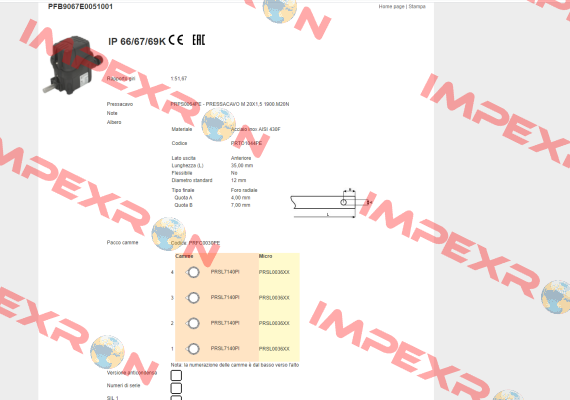 PFB9067E0051001 Ter Tecno Elettrica Ravasi