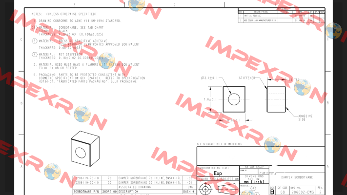 0206119-70-10-CUSTOM1  Sorbothane