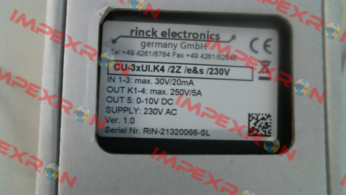 CU-3xUI.K4/2Z/e&s/230V Rinck Electronic