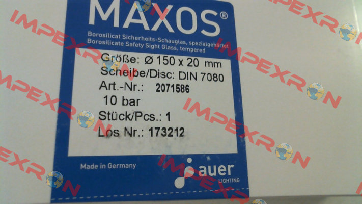 DIN 7080-10 150mmX20mm Maxos